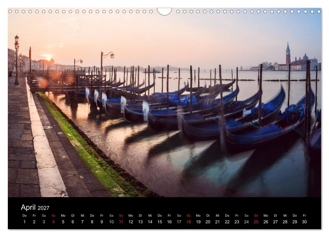 CALVENDO - Venedig - Facetten einer Lagunenstadt (Wandkalender 2027 DIN A3 quer), Monatskalender: Die historische Lagunenstadt an der Adria mit all seinen Facetten