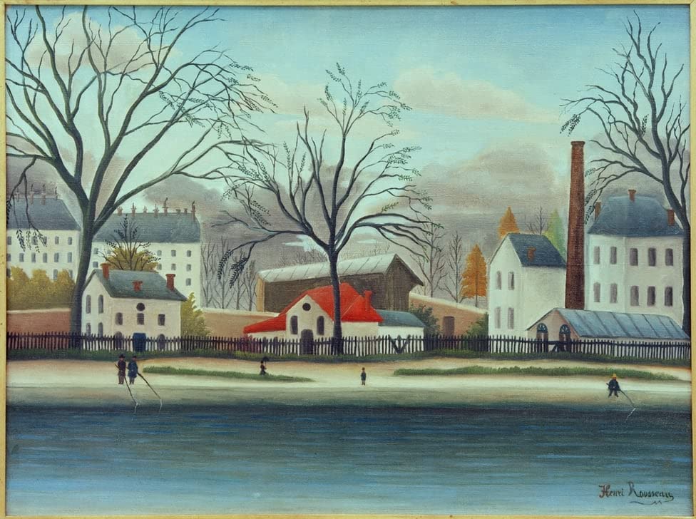 Peinture sur toile Henri Rousseau decoration chambre tableau nordique 60x90cm