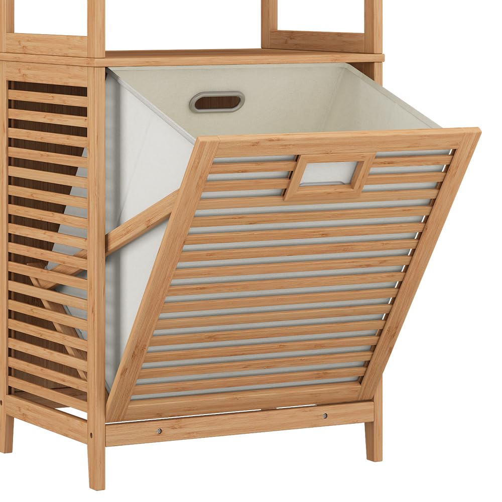 Vicco Armoire de Salle de Bain Novaro, Bambou, 48.3x114cm