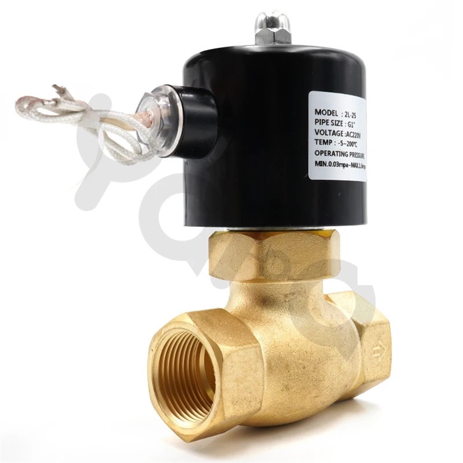 Électrovanne G1-1/4" normalement fermée DC24V vanne solénoïde vapeur haute pression