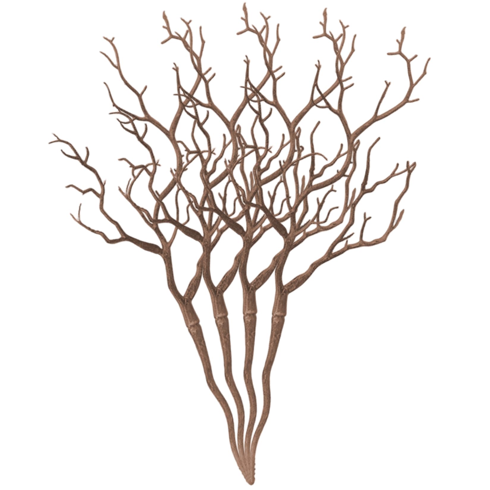 DAGLLGEW 4pcs Artificial Tree Branches, 19.3" Handcrafted Realistic Brown Faux Branches for Vase and Home DecorationTree BranchesBranches for VaseFaux