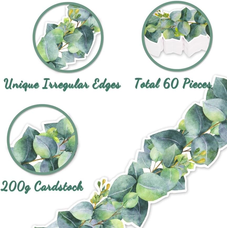 Miniatura 2 de Decoración de bordes de tablón de anuncios, bordes de aula para tablón de anuncios, borde troquelado de eucalipto, decoración de pared de aula,