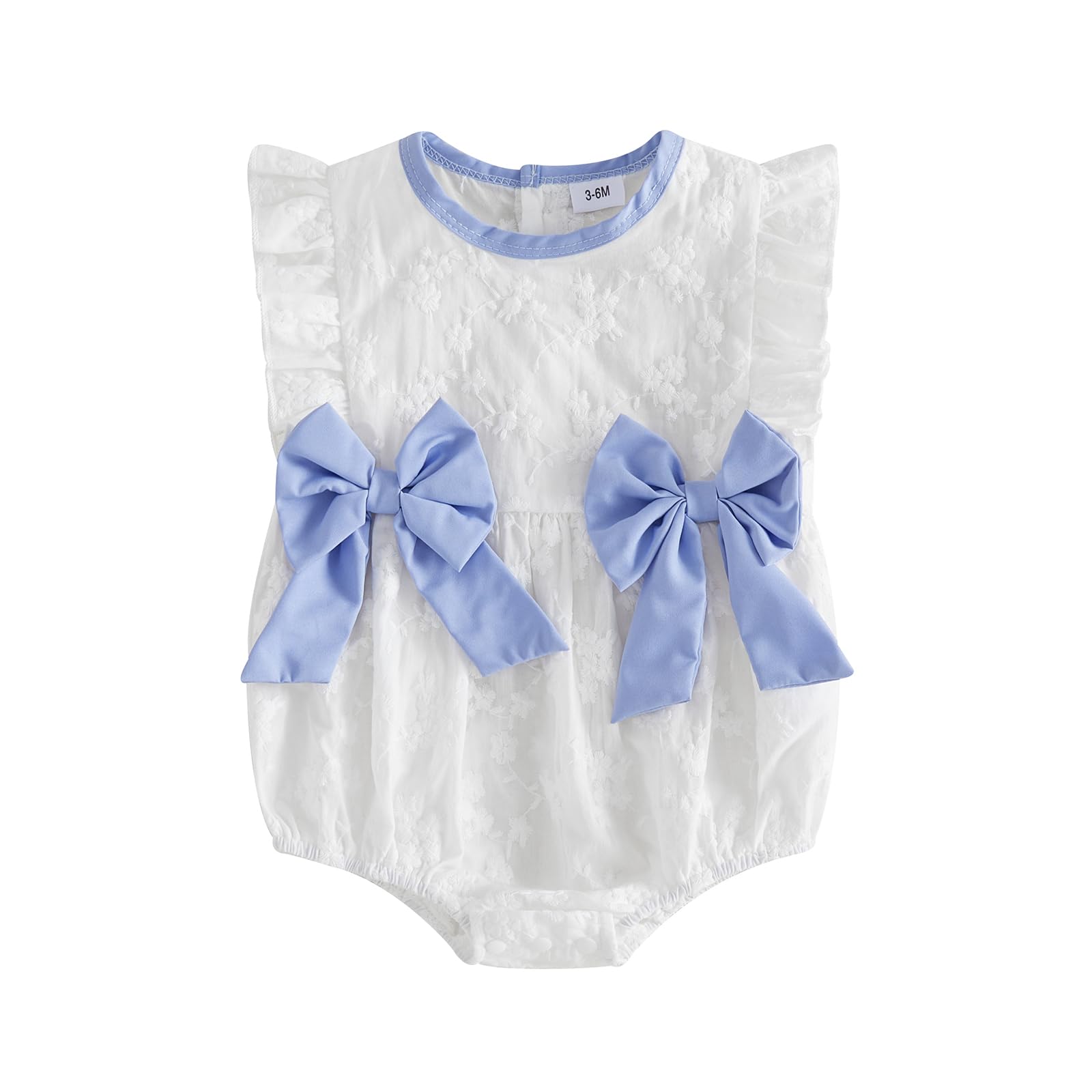 Infant Baby Girl Sleeveless Romper Lace Flower Ruffle Jumpsuit Bodysuit Top 3 6 12 18 Months Girls Summer
