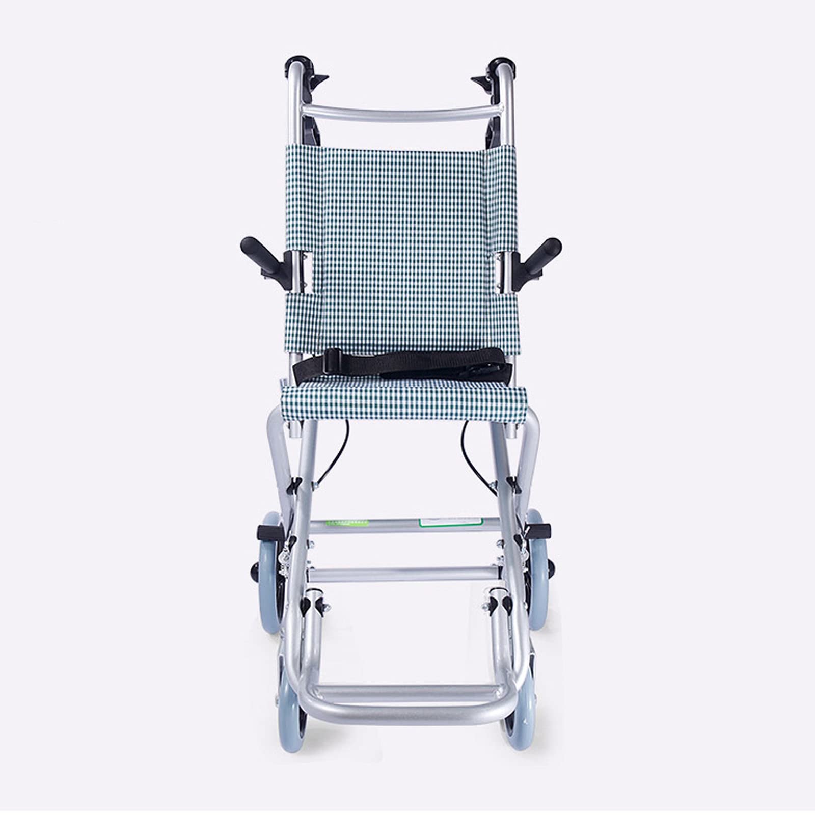 ultraligera Silla de ruedas Transporte plegable para sillas de ruedas Viaje ligero con ruedas Sillón de ruedas con Silla de ruedas Legress para los ancianos 18 "Asiento transpirable de tela de Oxford