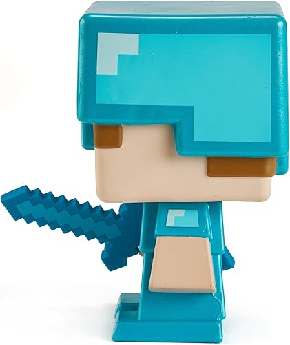 Miniatura 4 de Minecraft 2021 - Figura de edición especial - Steve de tamaño grande con armadura de diamante para festival en vivo de Minecraft, juguete de acción