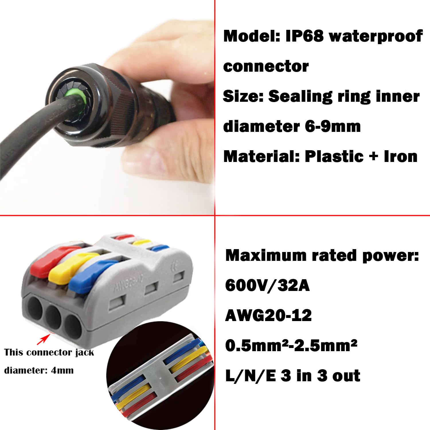 Scatola Di Derivazione Esterna 3 Vie, Scatola Di Giunzione Esterno IP68 - Foto 10