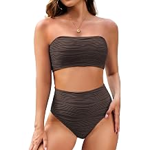 Pink Queen Women High Waisted Bikini Set 2026 Removable Strap Textured Two Piece Swimsuits Bathing Suits