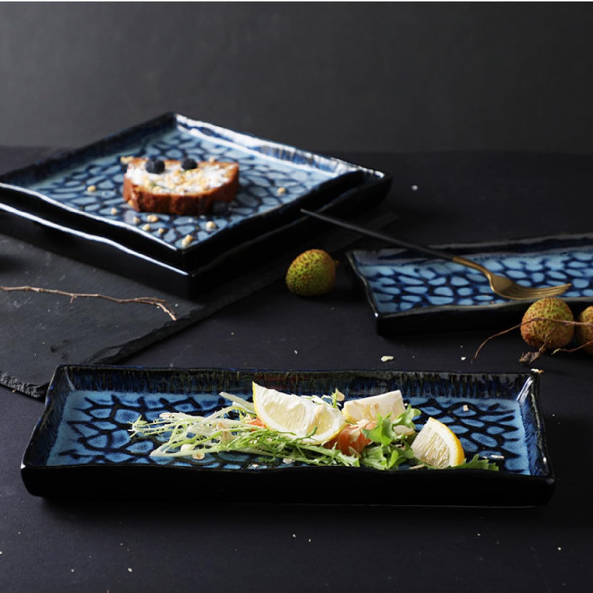 Geprägter Sushi Teller aus Keramik, Multifunktional für Hotel Restaurant