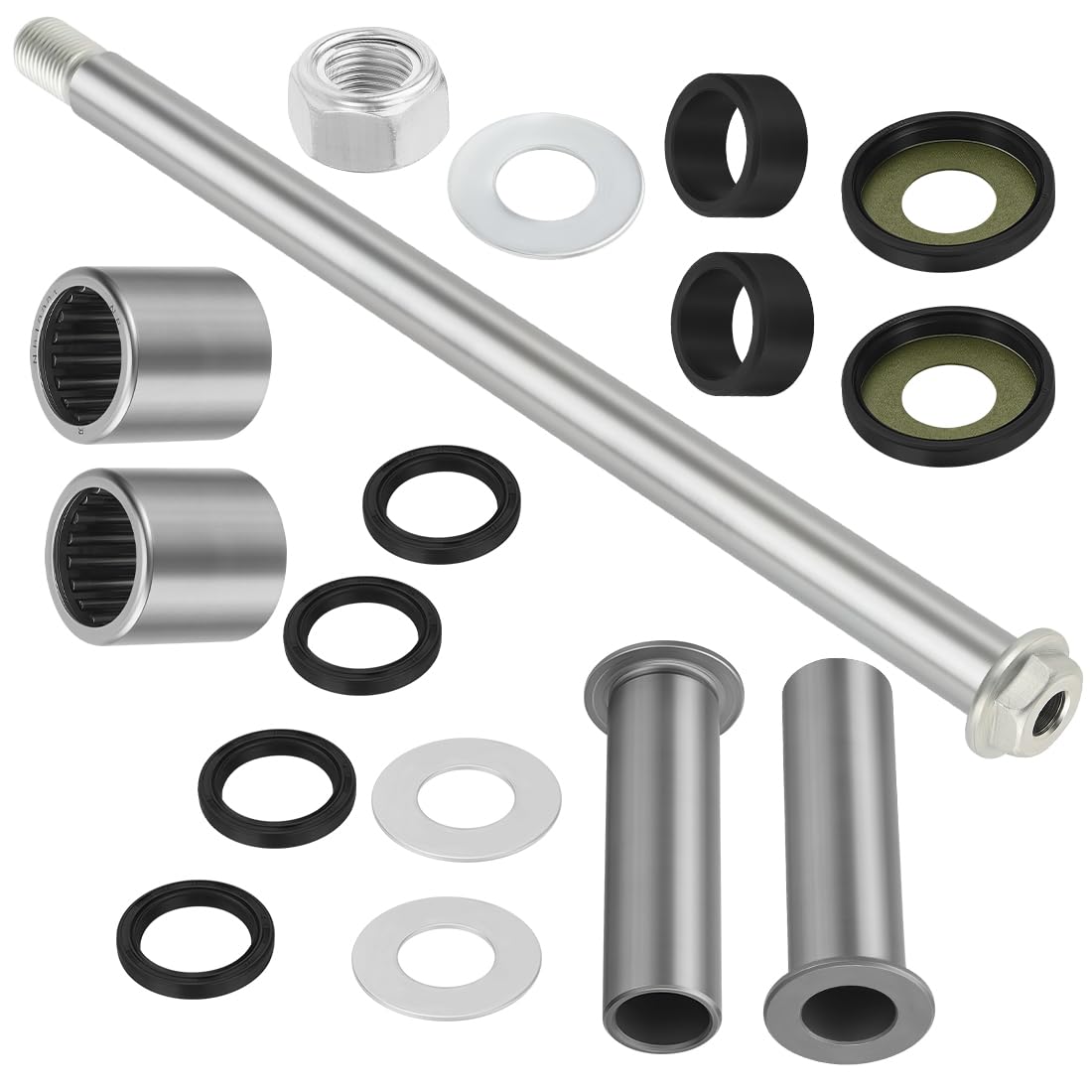 Rodamientos de brazo oscilante trasero para Kawa-saki Arctic Cat Suzuki | para Suzuki Quadsport Z400 LT-Z400 2003-2014 para Kawa-saki KFX400 Arctic Cat DVX 400 con sellos, bujes, tornillos y tuerca