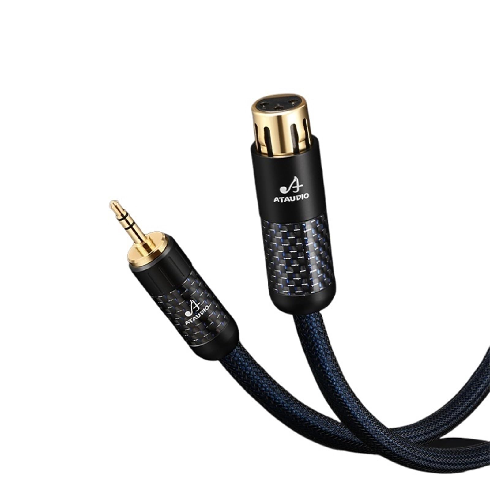 Kabel audio HiFi 3,5 na XLRR męski/żeński stereo jack 3,5 mm do XLRR zrównoważony mikrofon (1,5 m)