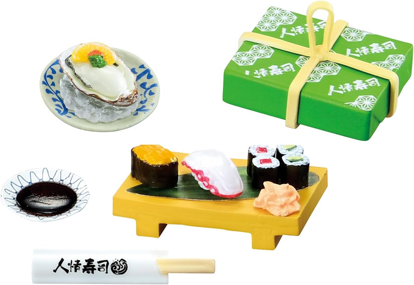 Re-Ment Sushi Restaurant Blind Box - Includes 1 of 8 Collectible Mini Figurines - Fun and Versatile Decoration
