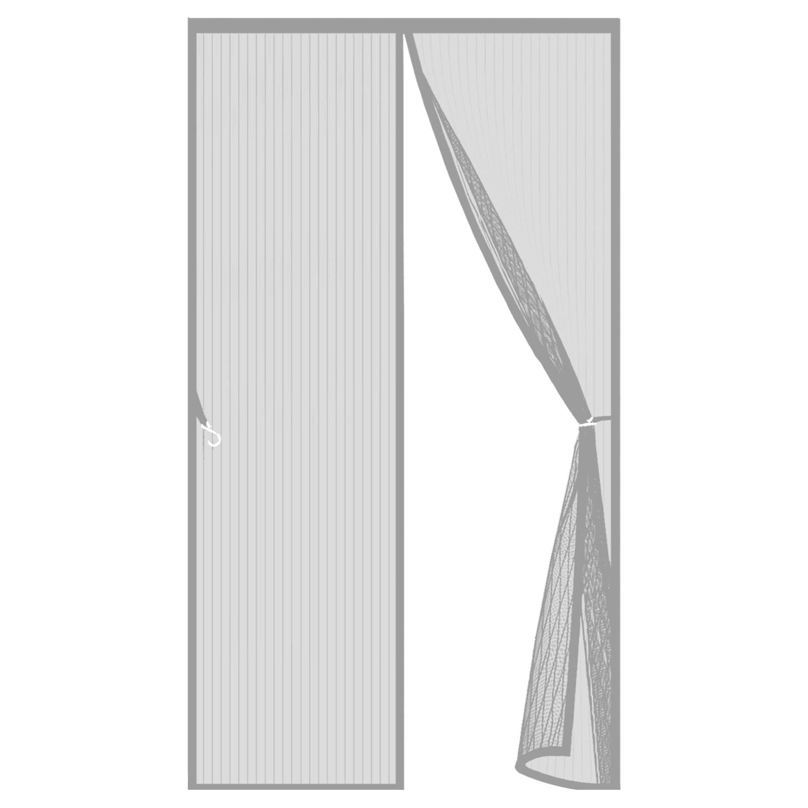 Moustiquaire porte stop mouches rideau magnétique 135x195 cm sans percer