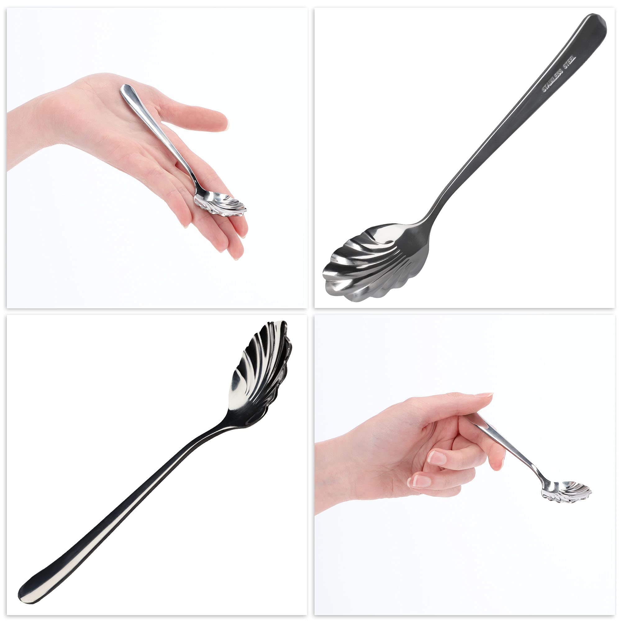 Cucchiaio Da Zucchero KADAX In Acciaio Inox - Design A Conchiglia Vintage, 14cm, Per Zuccheriera E Caffè - Foto 6