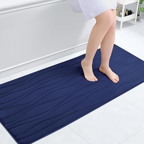 Miniatura 152 de Buganda - Alfombra de baño de espuma viscoelástica 24x16, tapetes de baño extra suaves y absorbentes, antideslizantes y lavables a máquina para el