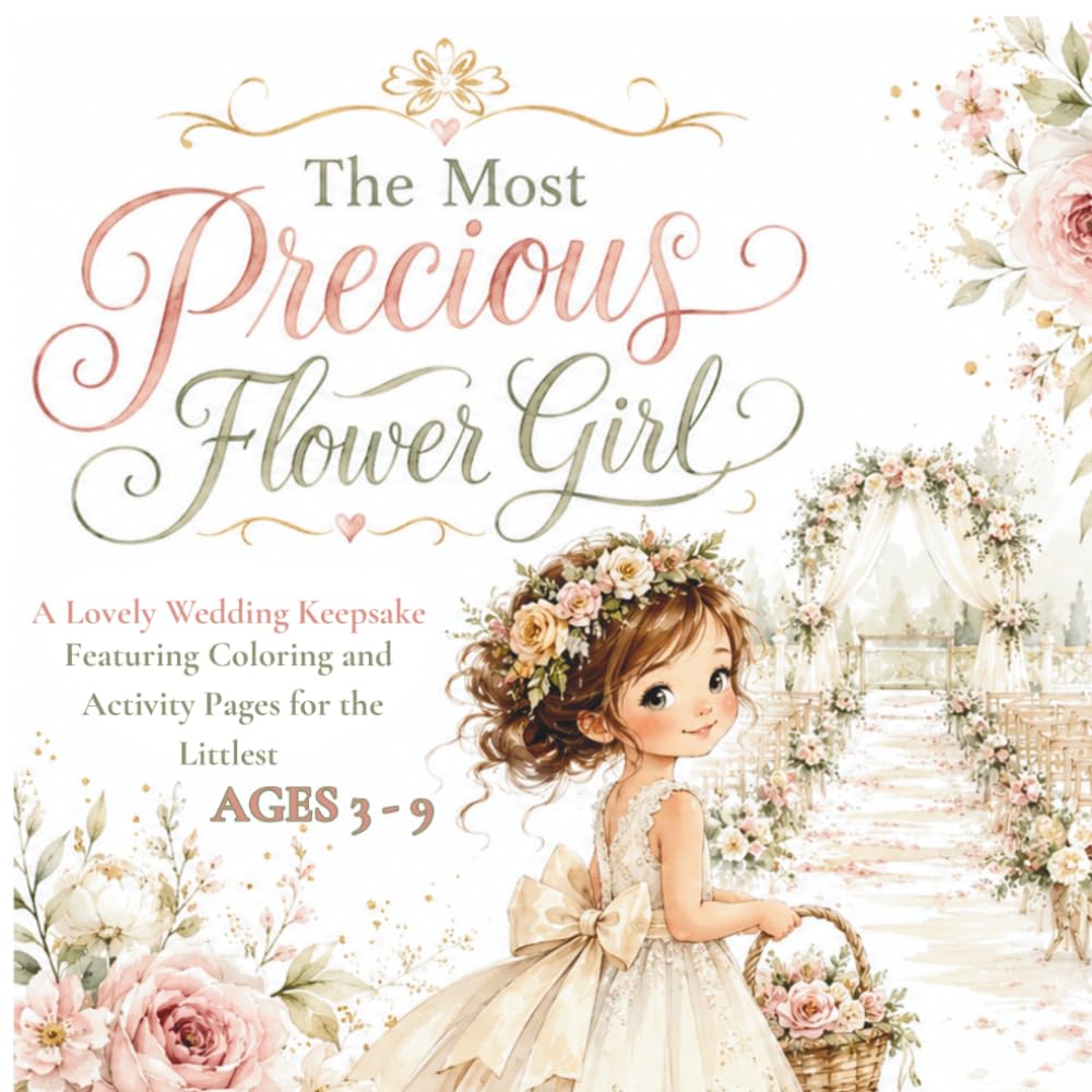 The Most Precious Flower Girl: A Lovely Wedding Keepsake Featuring Coloring and Activity Pages for the Littlest Ages 3–9
