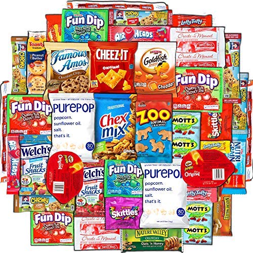 BiteBox Care Package (45 Count) Snacks Food Cookies Granola Bar Chips Candy Ultimate