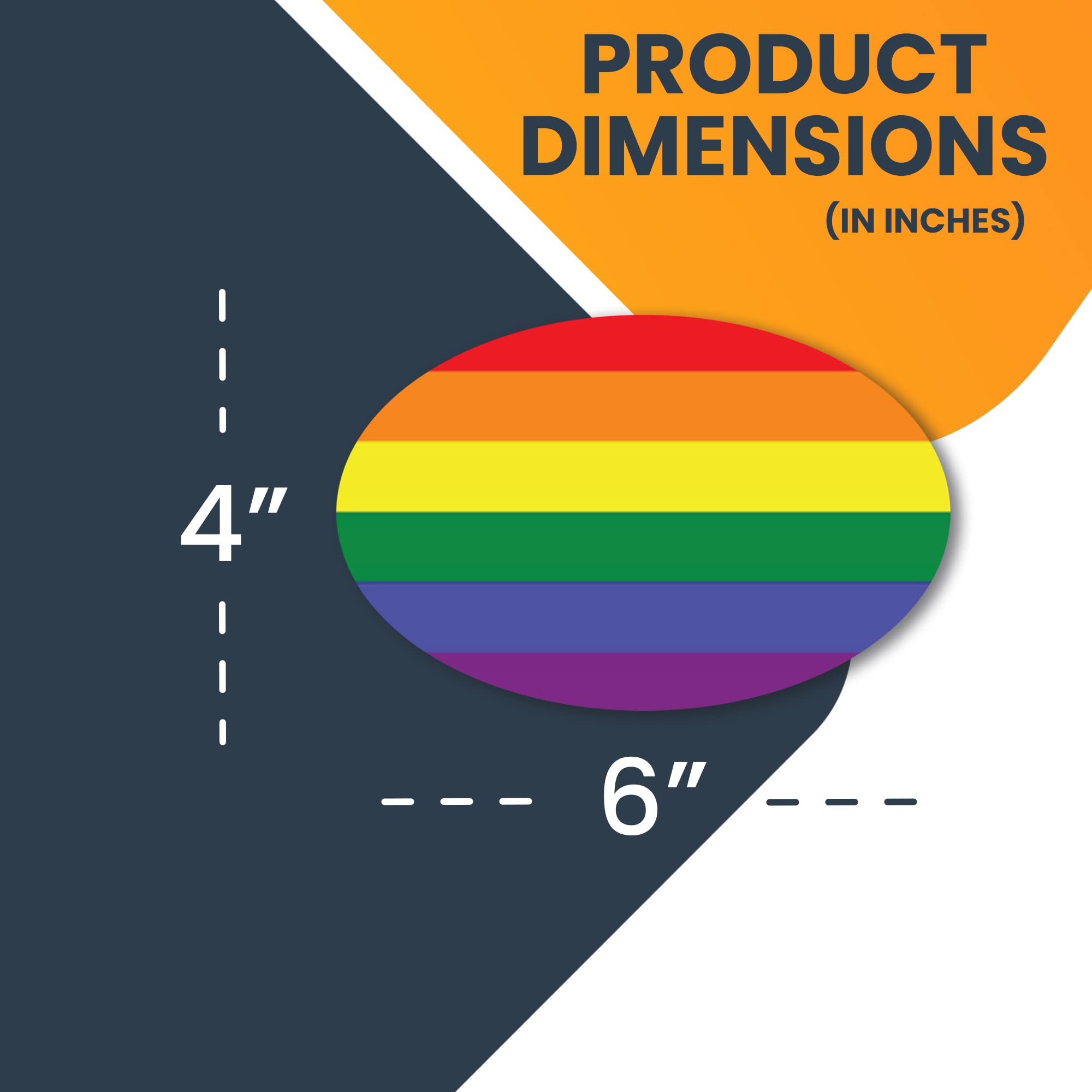Magnet Me Up LGBTQ Ovaler Magnet-Aufkleber, 10,2 x 15,2 cm, robuster Auto-Magnet für Auto, LKW, SUV, zur Unterstützung von LGBTQ und Gay Pride
