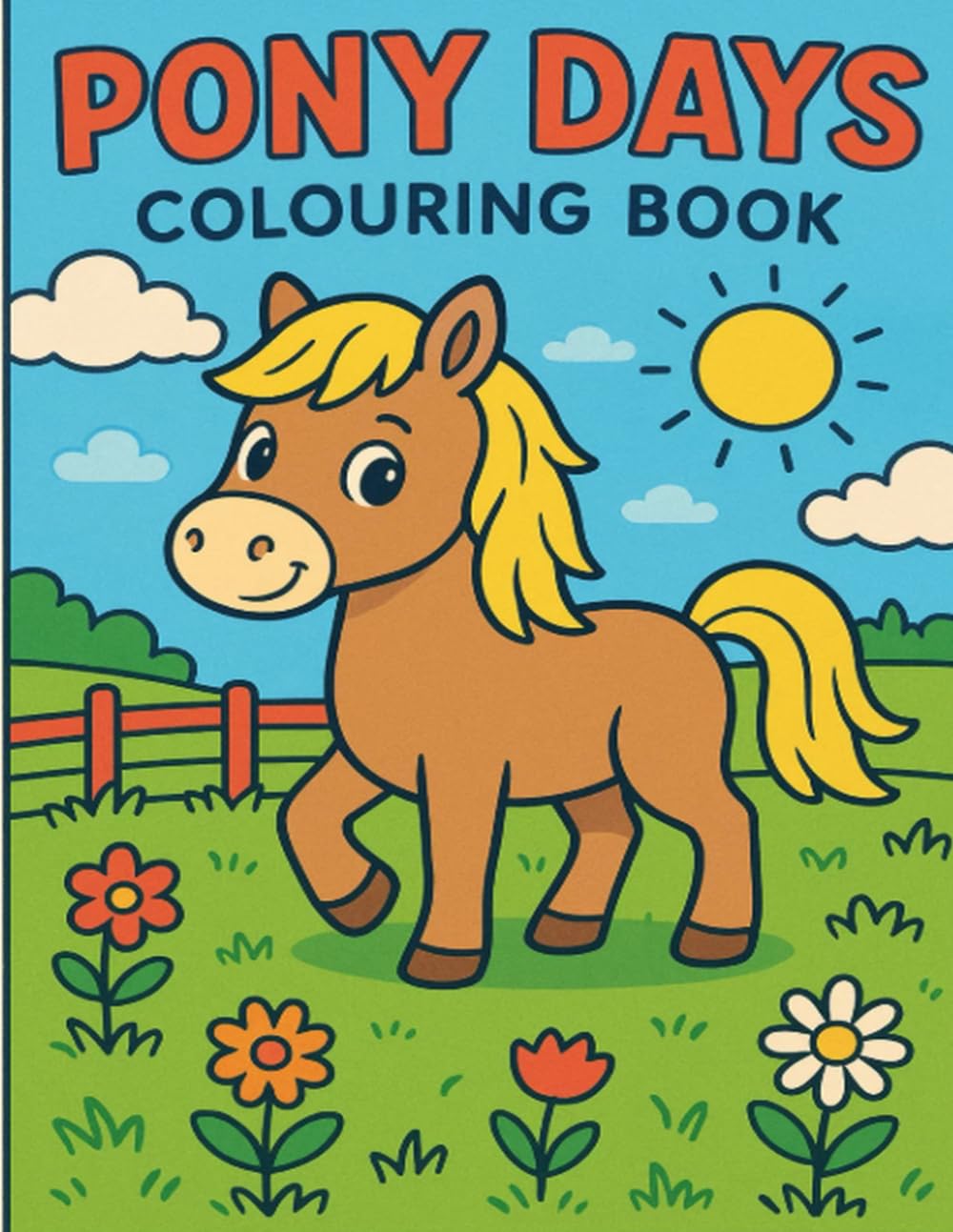 Pony Days Colouring Book: Kind friendly stable life and riding moments to explore (Little UK Heroes – Colouring Fun for Kids)