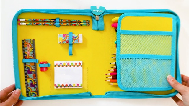 Amazon.com: GirlZone 43-Piece Rainbow Filled Pencil Case with