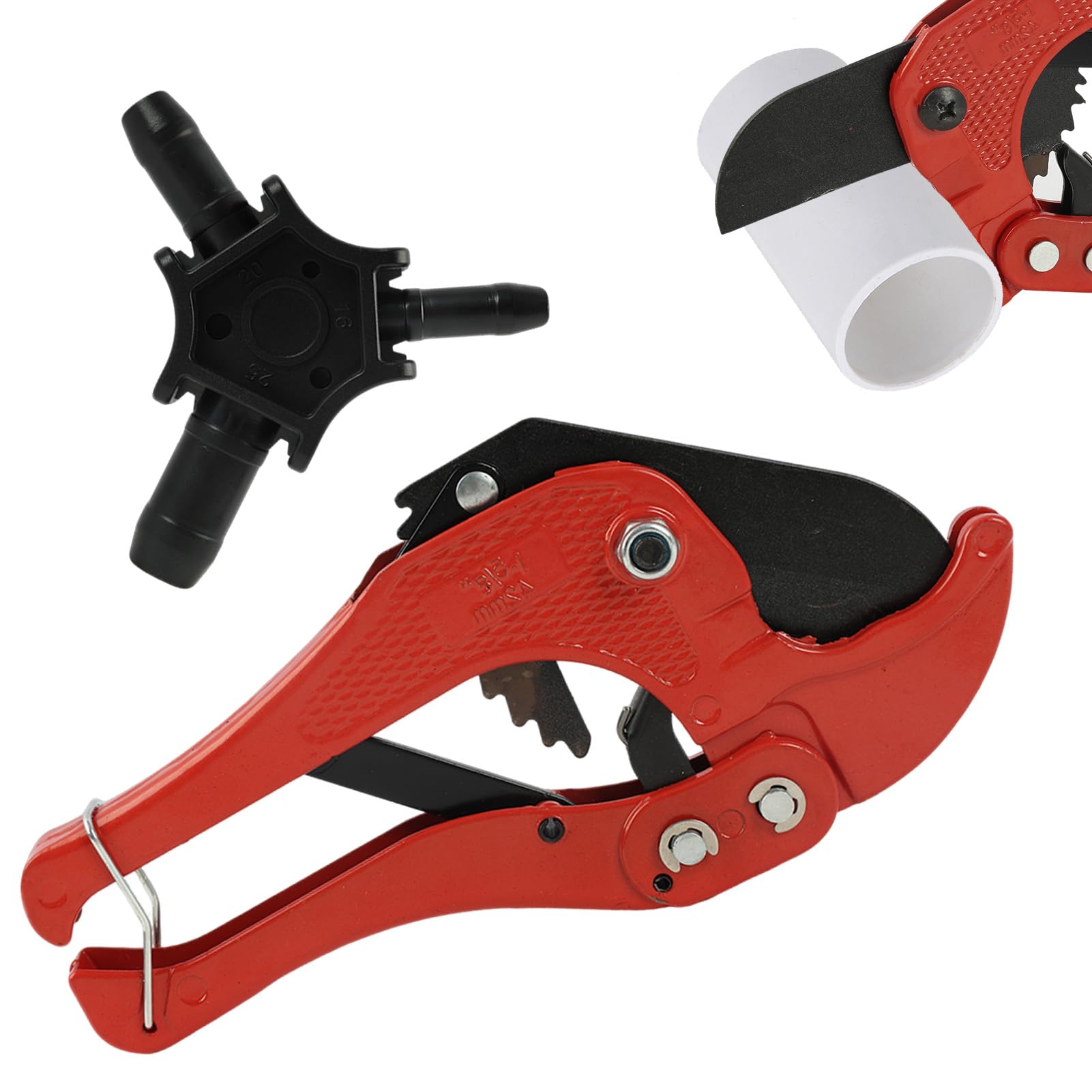 Cortatubos para Tubos Compuestos, Cortador de Tubos de PVC, Tijeras para tubos de PVC, Cortador de Tubos de Plástico, Calibrador Multifuncional para Tubos de 16-20-26 mm, Calibrador de Tubo Compuesto