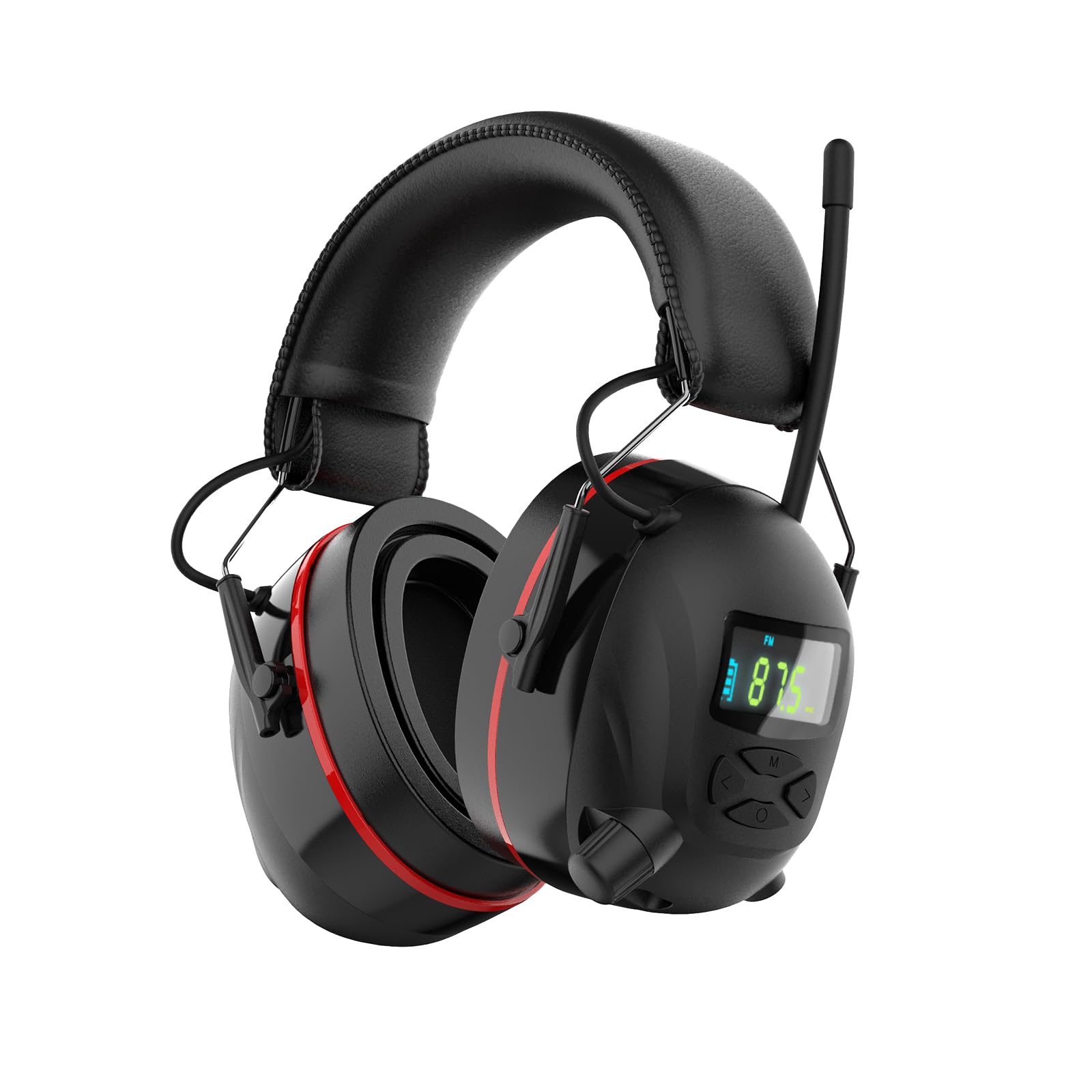 Qozybuds Hearing Protection AM FM Radio Headphones with 2000mAh Rechargeable Battery, 30dB SNR Noise Reduction Safety Earmuffs Protector, Up to 45H