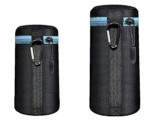 ALASKA Camera Lens Bag. DSLR Lens Case Bag. 7 & 5 Inch [Pack of 2 ]. The Bag is Built with 5 mm Thick Soft Neoprene Padding and a Polyester Outer Case. It is Compatible with Most DSLR Lenses.