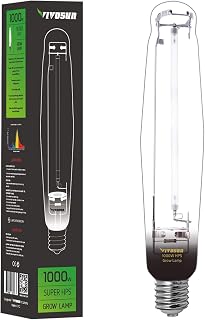 VIVOSUN Hydroponic 1000 Watt Flowering High Pressure Sodium HPS Grow Light Bulb Lamp High PAR Enhanced Red and Orange Spectrums Ultra Bright 140,000 Lumens