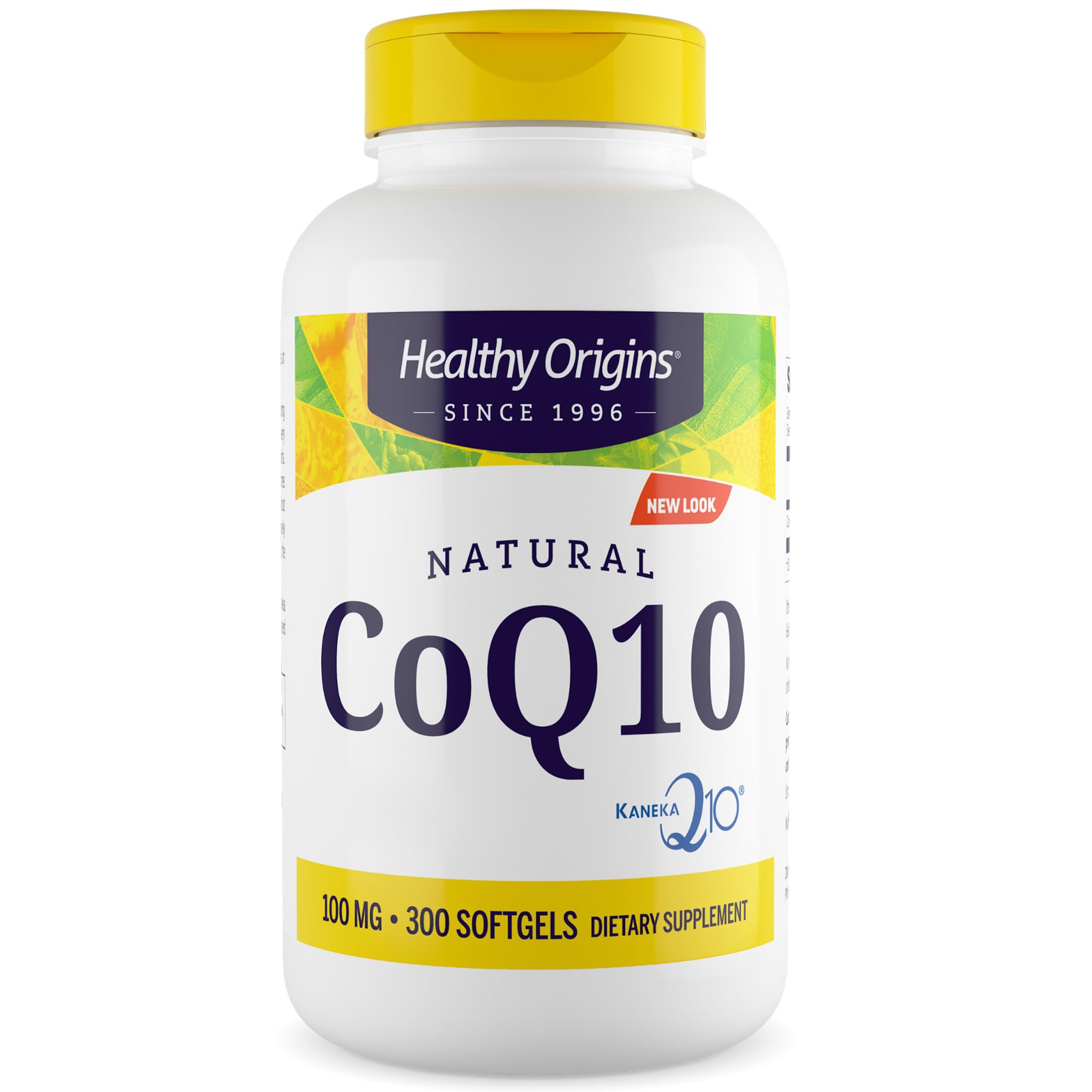 Healthy OriginsNatural CoQ10, Ubiquinone, with Kaneka Q10, 100mg, High dose, 300 Softgels, Gluten Free, Soy Free, Non-GMO