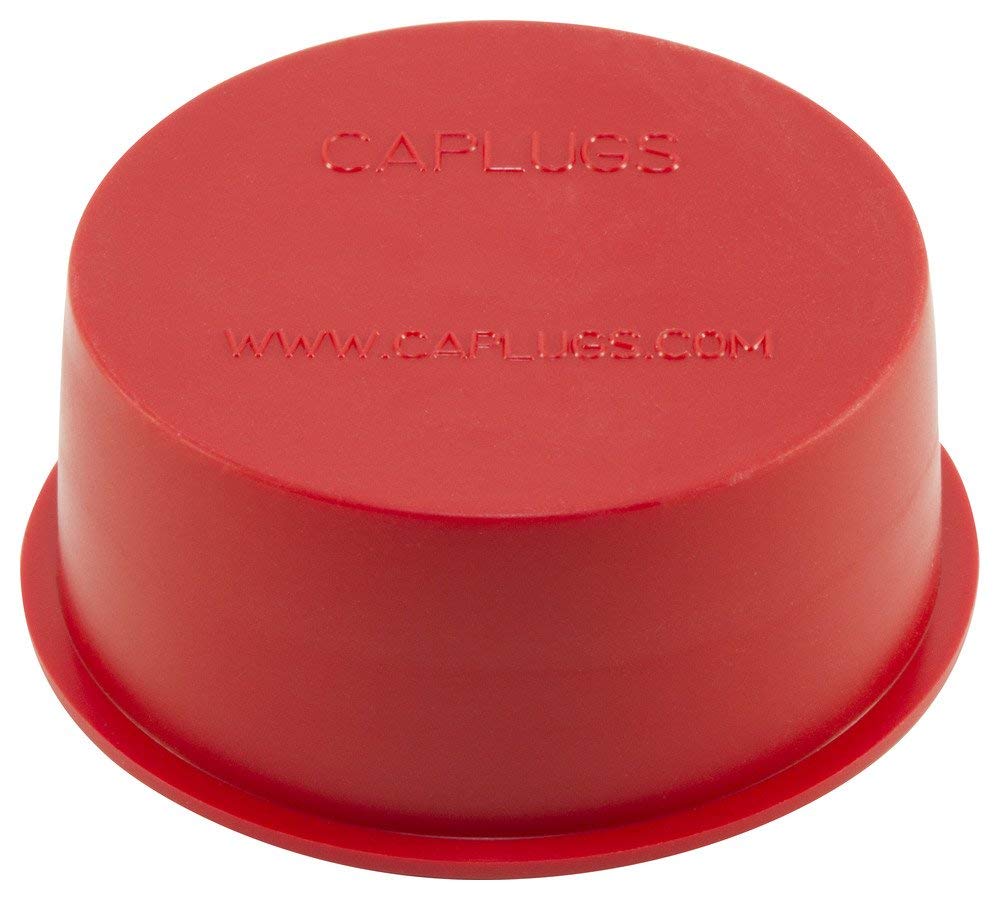 Caplugs TV-11 TV Series – Flexible Tapered Vinyl Cap & Plug, 1000 Pack, Red PVC Plastic, Cap OD 0.772