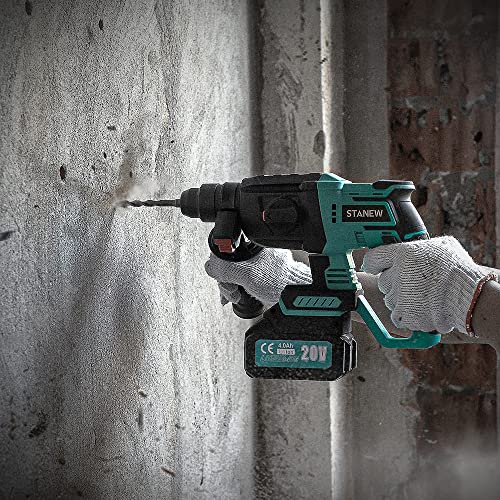 Stanew Professional Bohrhammer, Bohrhammer, SDS 4500 BPM, 6 Bohrer, Hammer/Bohrmaschine für das Bohren (Akku 20 V, 4,0… – Bild 8