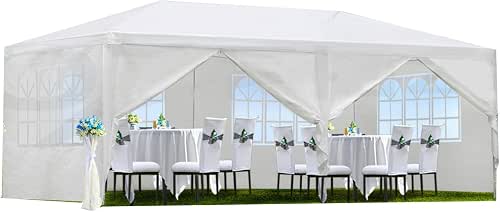 10'x20' Party Tent, Outdoor Wedding Canopy Tents for Parties with