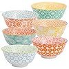 Cereal bowls 26 oz ceramic bowls set of 6 soup bowls bowls for kitchen bowl set for salad pasta oatmeal 63 inch microwave dishwasher safe  urban country home decor