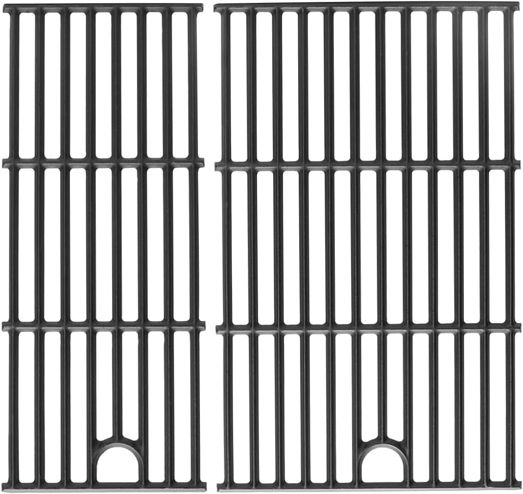 BBQ Future G426-0005-W1 G426-0004-W1 Cooking Grates Replacement for Charbroil Performance 2 Burner Gas Grills 463630021 463655621 463655021 463660021 463660421 463654022 463630422, Cast Iron, 17 Inch Grates for Charbroil performance 2 burner