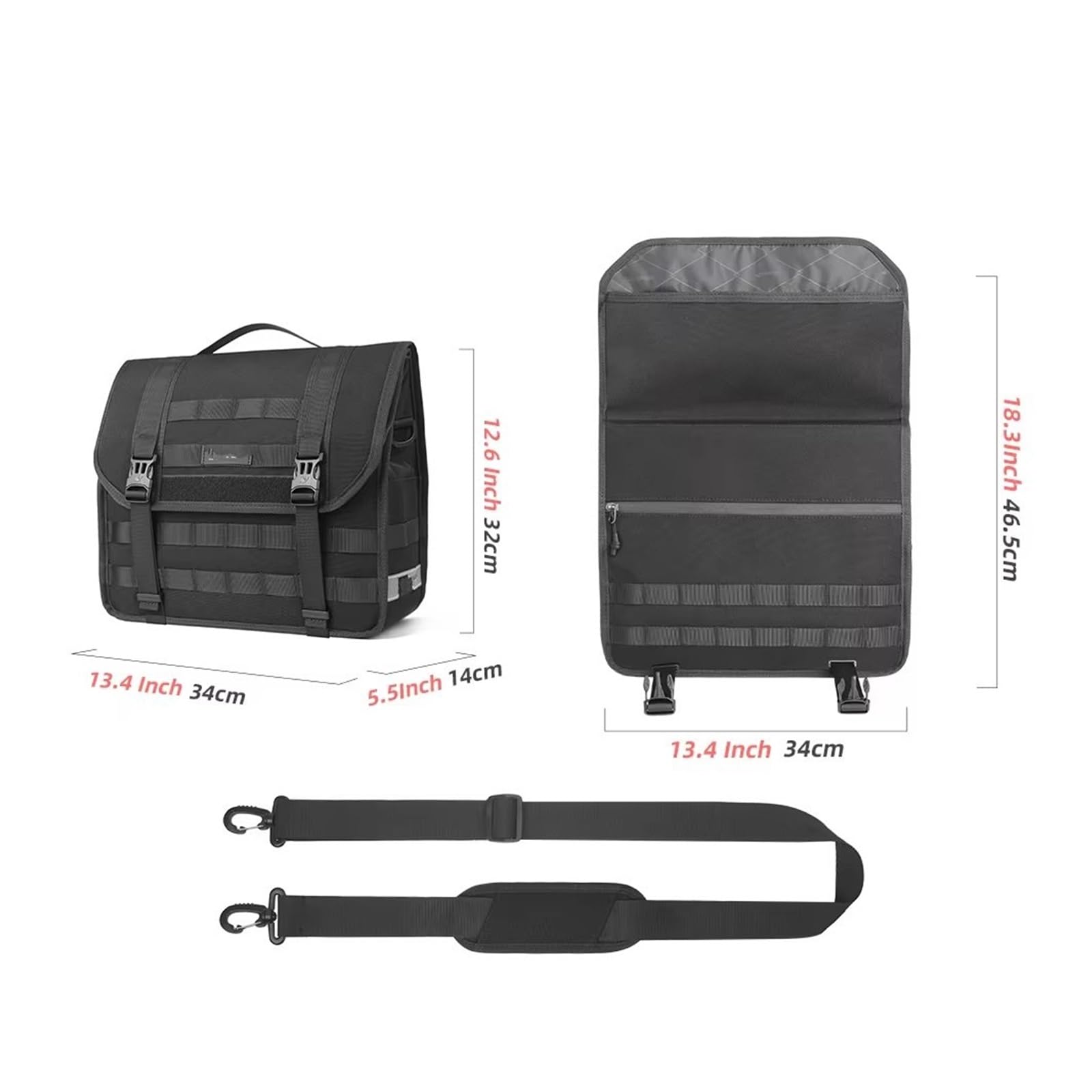 Borsa Posteriore Moto Borsa Laterale Impermeabile Motore Sgancio Rapido 13 Litri Bordo Supporto Interno Per Riporre Bagagli