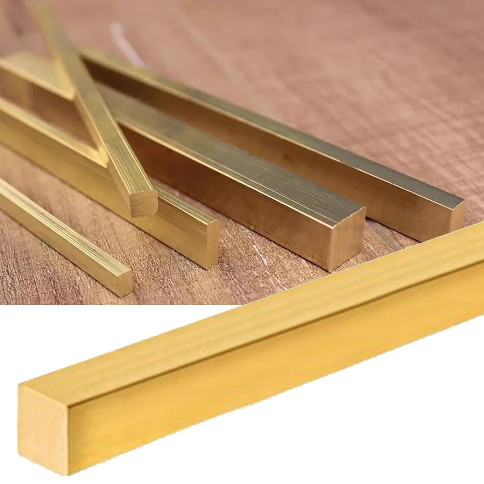 Perfil De Transición De Latón para Suelos, Moldura Metálica para Suelos De Madera Y Baldosas, Moldura Decorativa para Cubrir Huecos Y Rematar Bordes De Suelos Y Paredes. 10mm*10mm(3/8"*3/8")