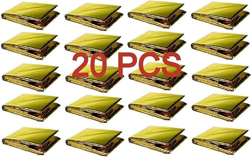 Miniatura 10 de GALAXYLENSE Manta térmica de emergencia Mylar para supervivencia kits de primeros auxilios al aire libre senderismo camping insectos trauma desierto