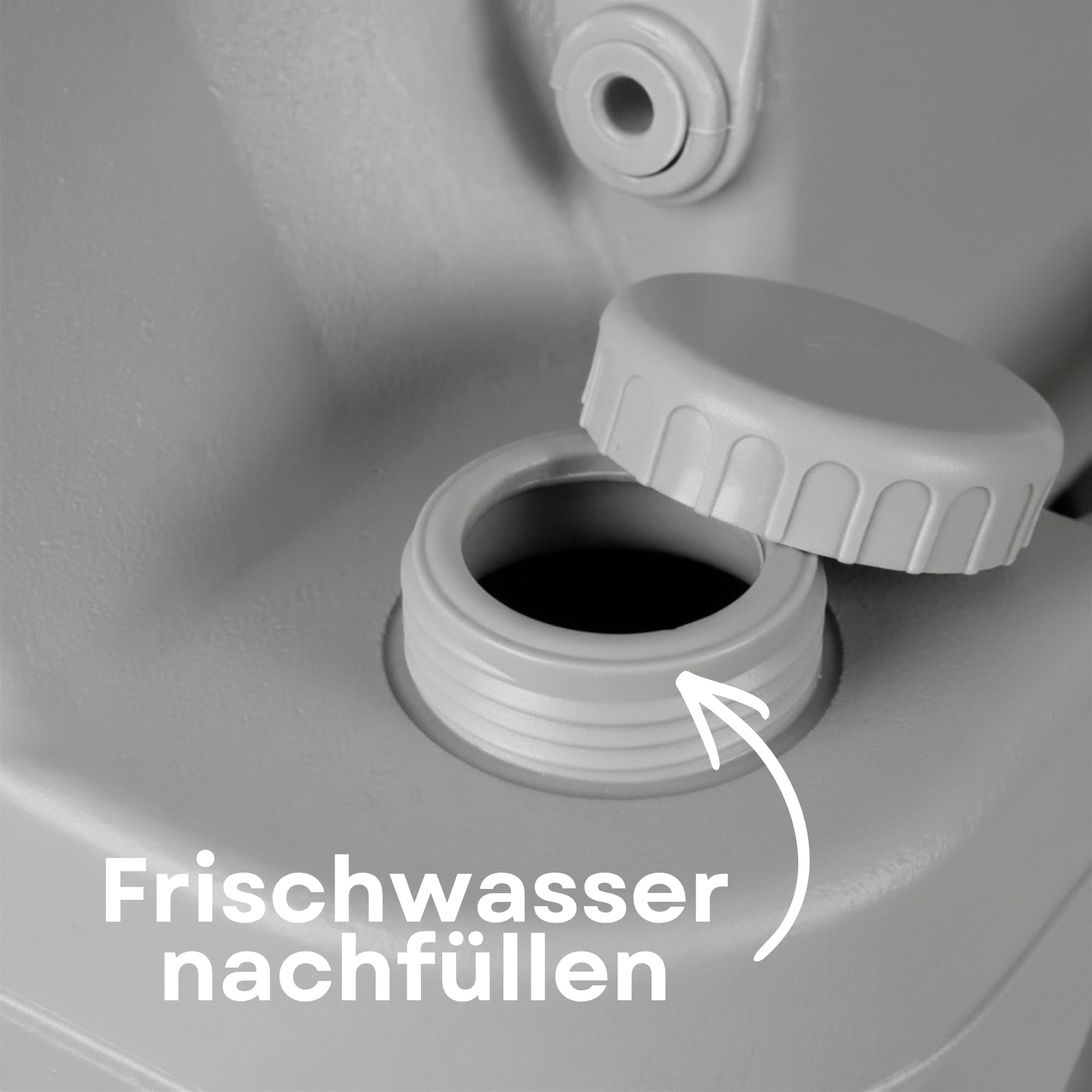 Campingtoilette Tragbare Toilette 20L + 12L, bis 150 kg! Chemietoilette Mobile WC Camping WC Reisetoilette Porta Potti Wohnmobil Wohnwagen Bootsfahrten Ausflüge Festival Grau
