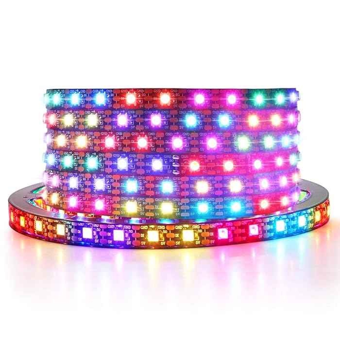 Buy ALITOVE WS2812B LED Strip 6.6ft 2M 120 LEDs Addressable RGB LED
