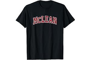 McLean Virginia VA Vintage Sports Throwback T-shirt in Red