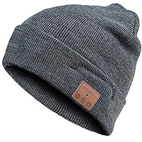 Unisex Modische Bluetooth Beanie Hut Bluetooth-Mütze mit Stereo-Kopfhörern,Mikrofon, Gifts Mütze Funkkopfhörer Stereo-Lautsprecher-Mikrofon Wireless