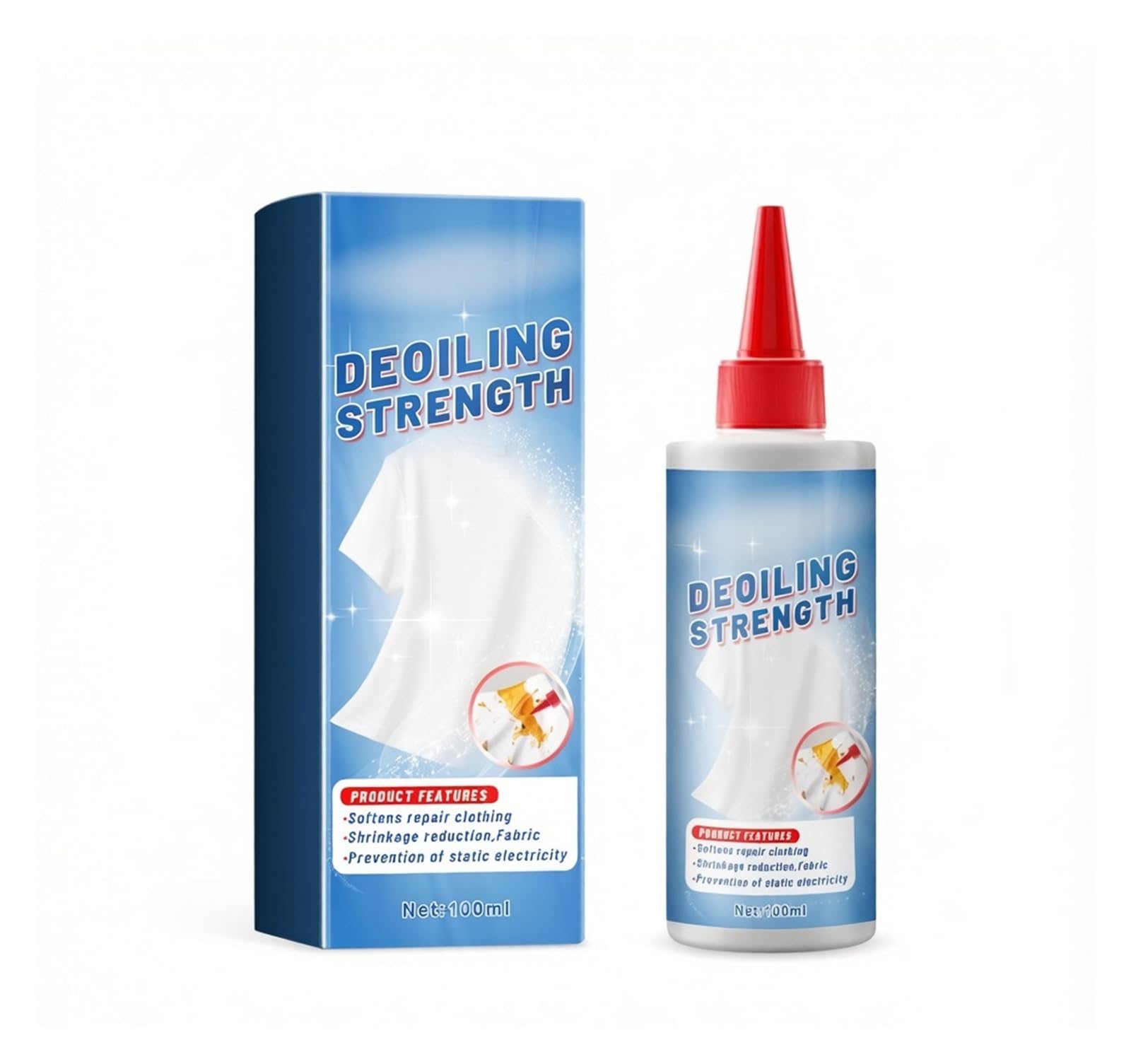 Detersivo for bucato da 100 ml, protegge i colori e rimuove le macchie ostinate, affrontando facilmente di grasso sudore(3pcs)