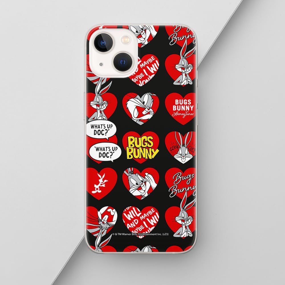 ERT GROUP Mobile Phone case for iPhone 13 Original and Officially Licensed Looney Tunes Pattern Bugs 022 optimally adapted to The Shape of The Mobile Phone, case Made of TPU