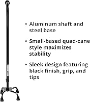 Vista 2 de McKesson Steel Small Base Quad Cane 30 to 39" Height