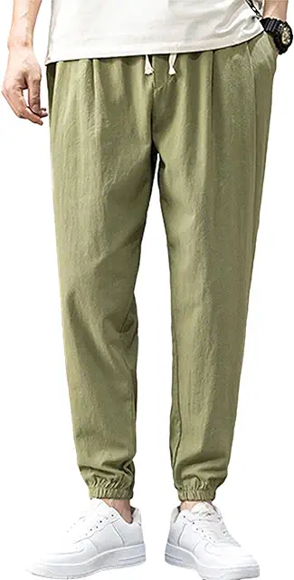 Men's Cotton Linen Yoga Pants - Heren Yoga Broek