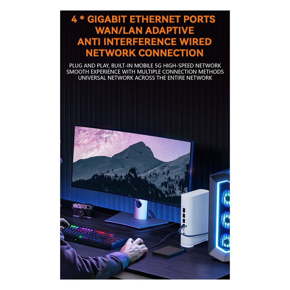 Router Gigabit Wireless WiFi 6 5G con Slot SIM Router Wireless Mobile WiFi6 LTE B42 B43 Band Antenne Interne