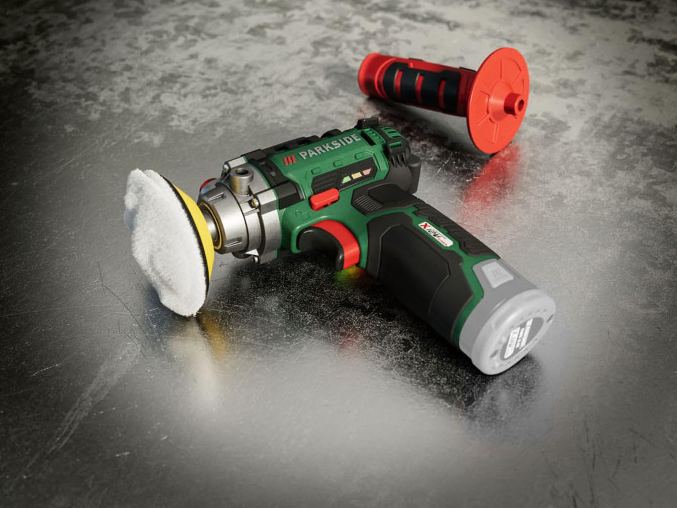 PARKSIDE® PAAP 12 C3 Lucidatrice a Batteria 12V, Lucidatrice per Auto e Fai da Te, Set Accessori Inclusi, Senza Batteria e Caricabatterie