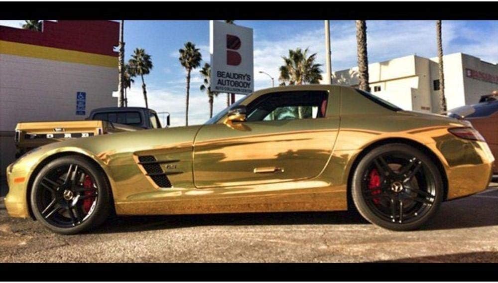 Averry SF100 Conform Chrome Gold | 604-S | Vinyl CAR WRAP Film (53in x 5ft (22 Sq/ft)) w/Free-Style-It Pro-Wrapping Glove