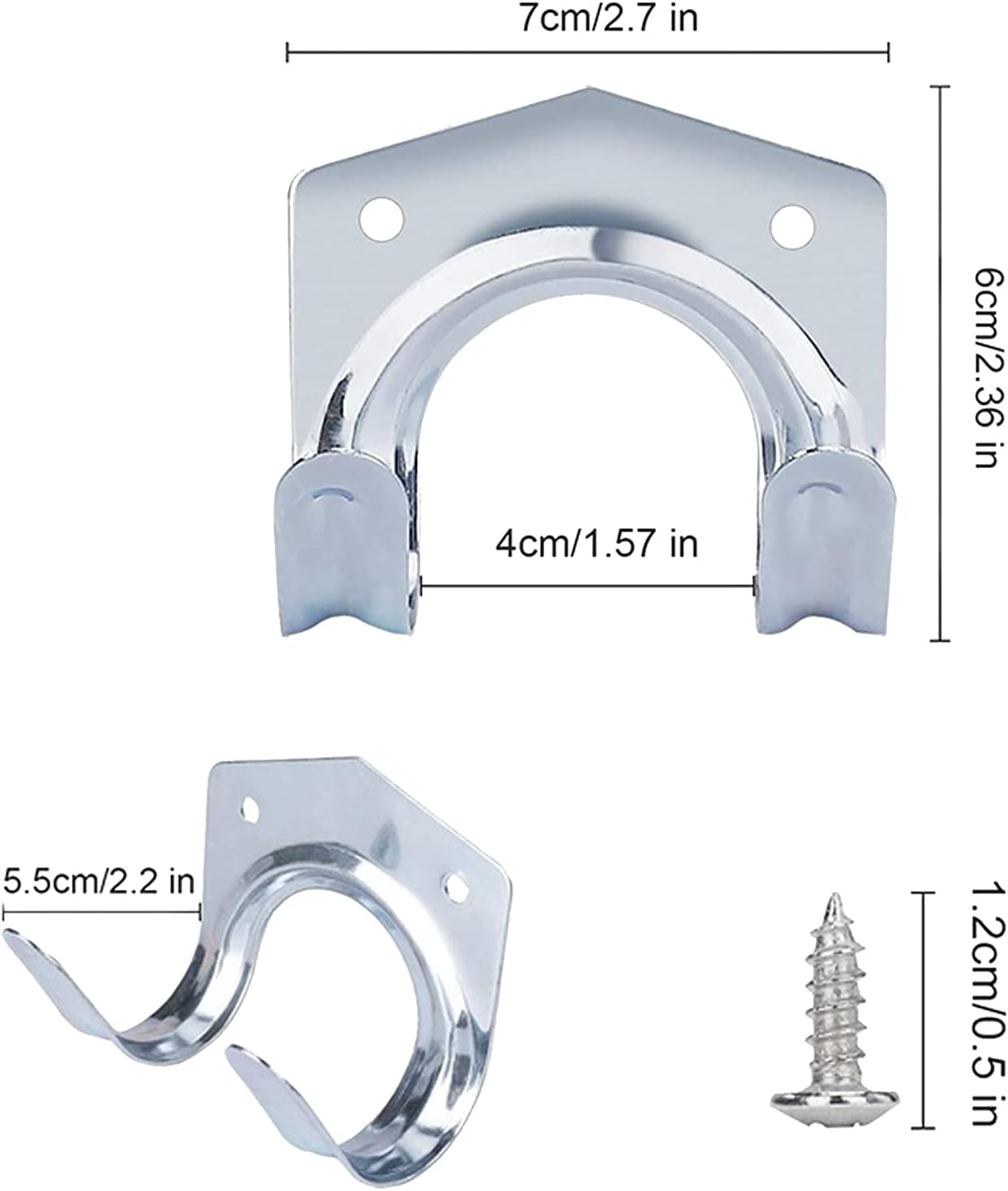 Shed Garage Double Hooks 12 Pieces Tool Hanger Hooks Set Double Hook Wall Bracket Garage Hooks