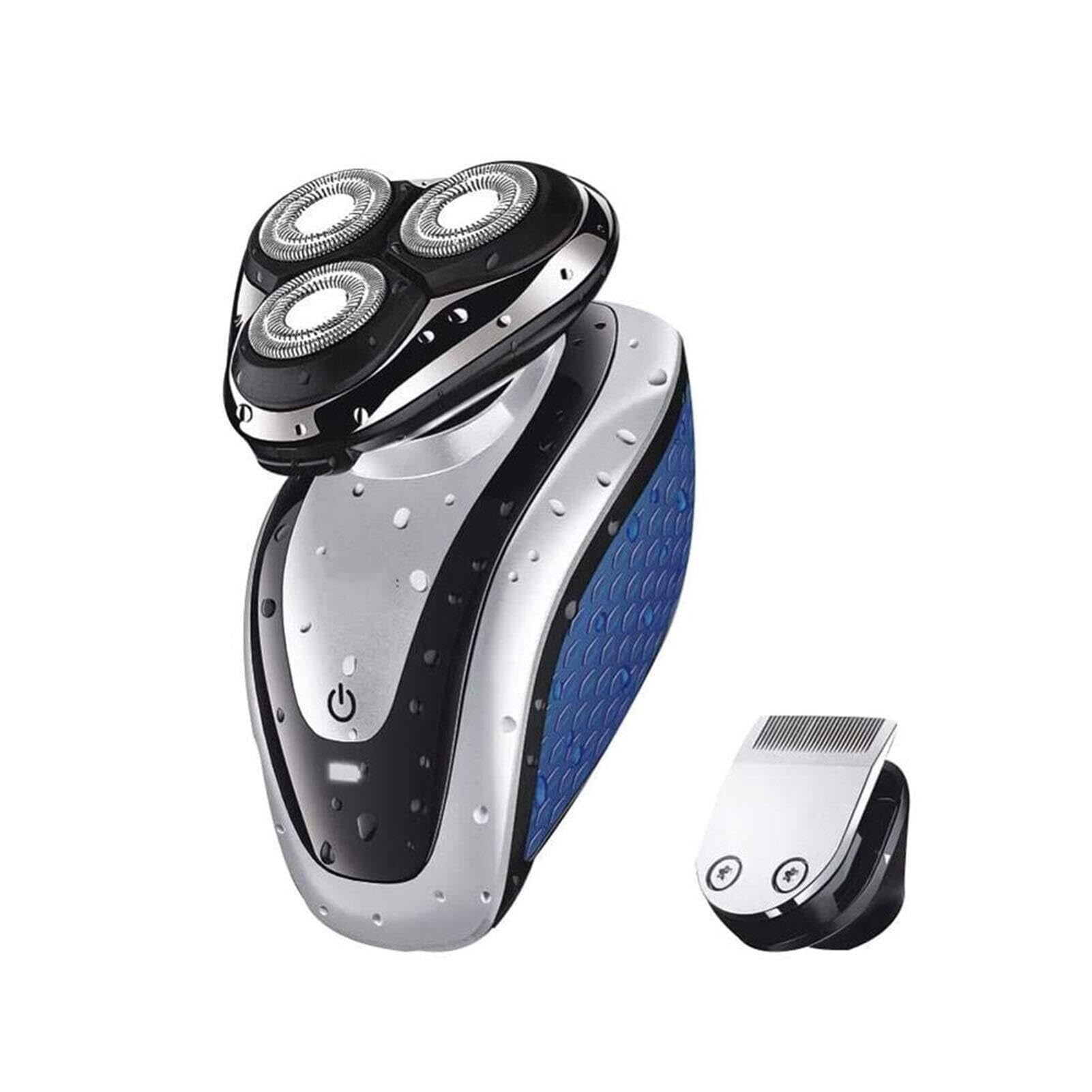 Rasoi elettrici da uomo, rasoio elettrico 2 in 1 asciutto bagnato impermeabile viso rotante rasoio da viaggio ricaricabile USB per papà marito uomo