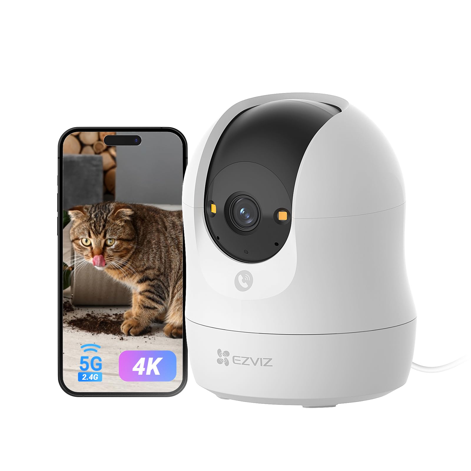 EZVIZ C6N G1 4K Caméra Surveillance WiFi Intérieure 360° Vision Nocturne Couleur WDR